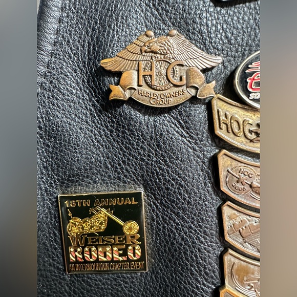 Harley Davidson Men's RELIC Willie G Skull Leather Vest - Picture 11 of 15